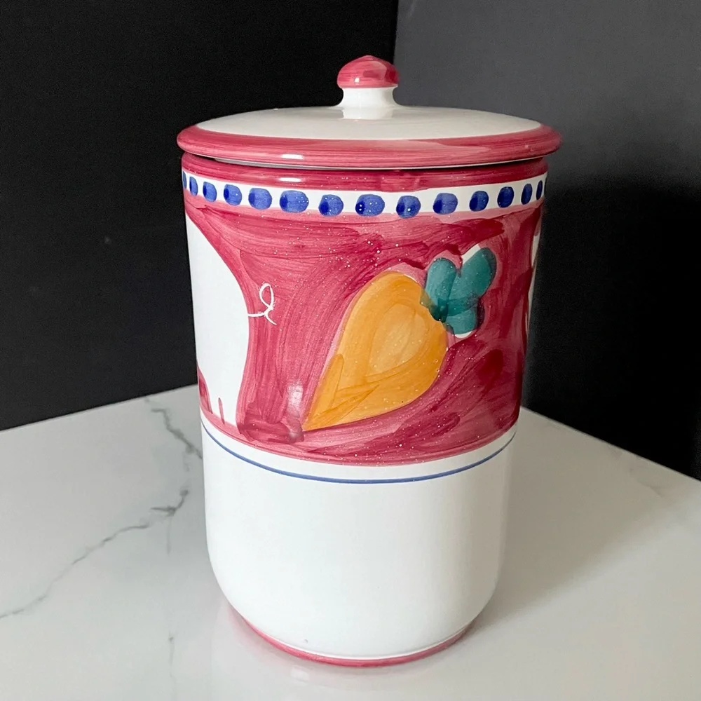 Pig Canister with Lid - Solimene Vietri